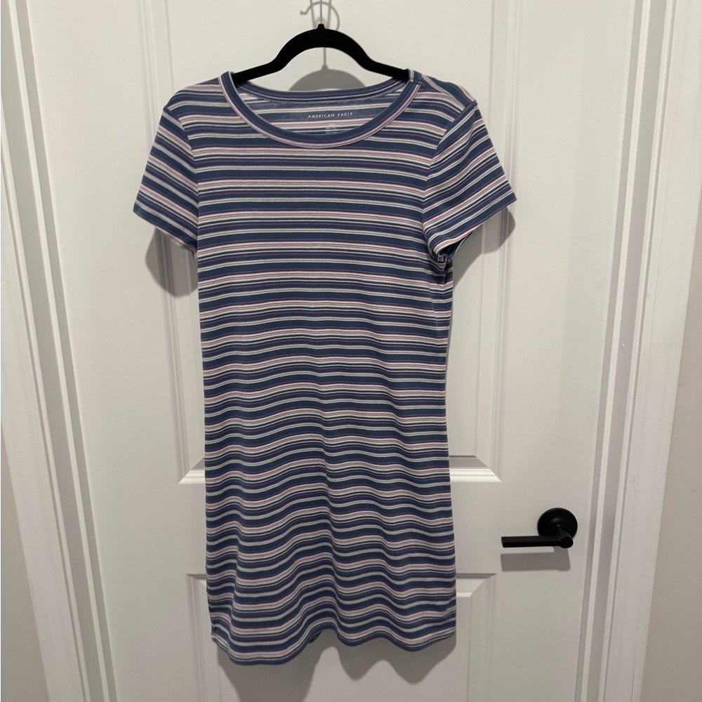 American Eagle Womens Slub Knit T-Shirt Dress